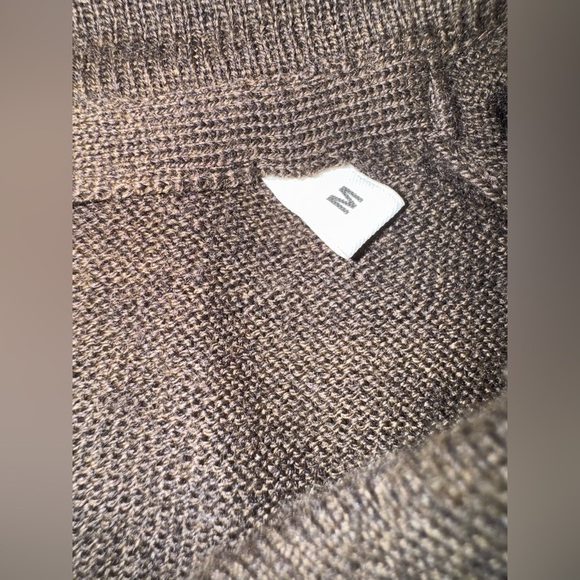 NWOT Men’s Lindbergh Nyle Merino Soft Wool Zip Slim Fit Spring Cardigan in Brown - Picture 6 of 9